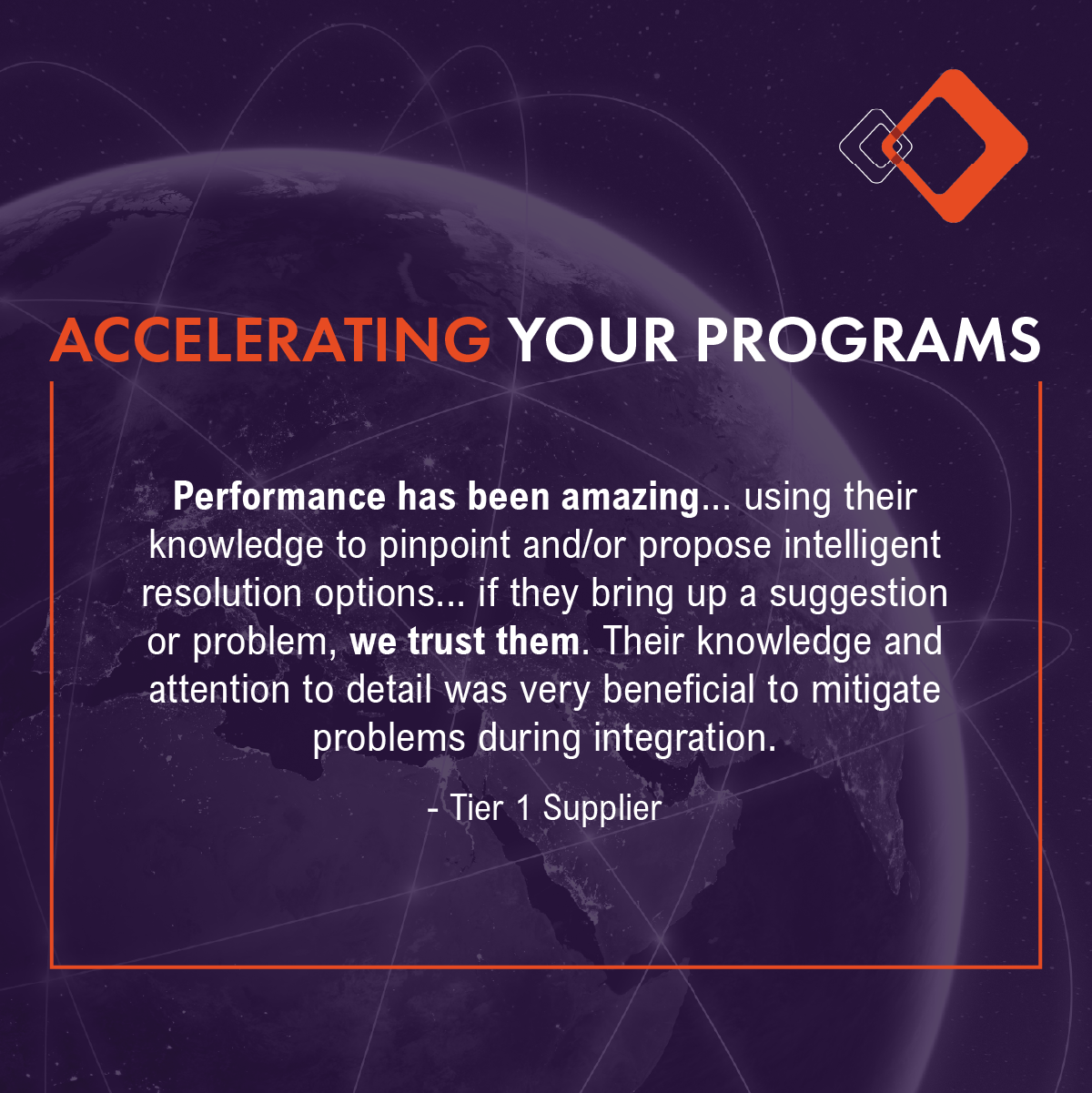 Performance Defense Testimonial